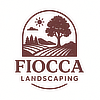 Fiocca Landscaping Logo of a tree with pristine lawn care and design lanes